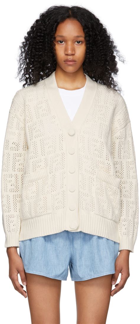 fendi cardigan white